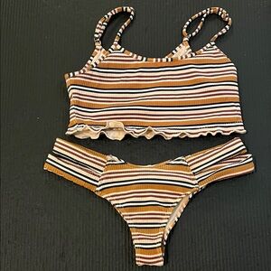 Montce Multicolor Striped Bikini Set